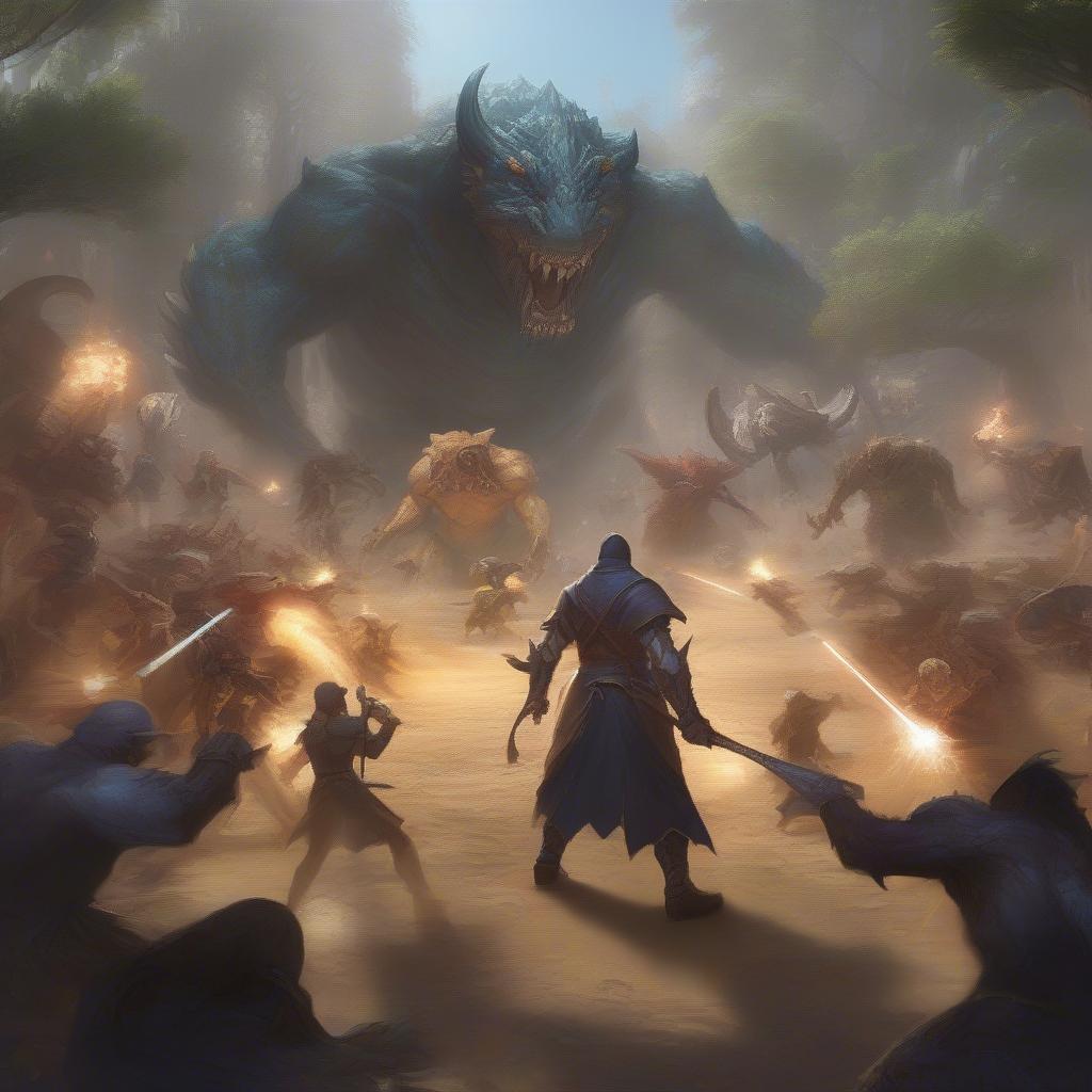 Càn quét quái vật trong game MMORPG