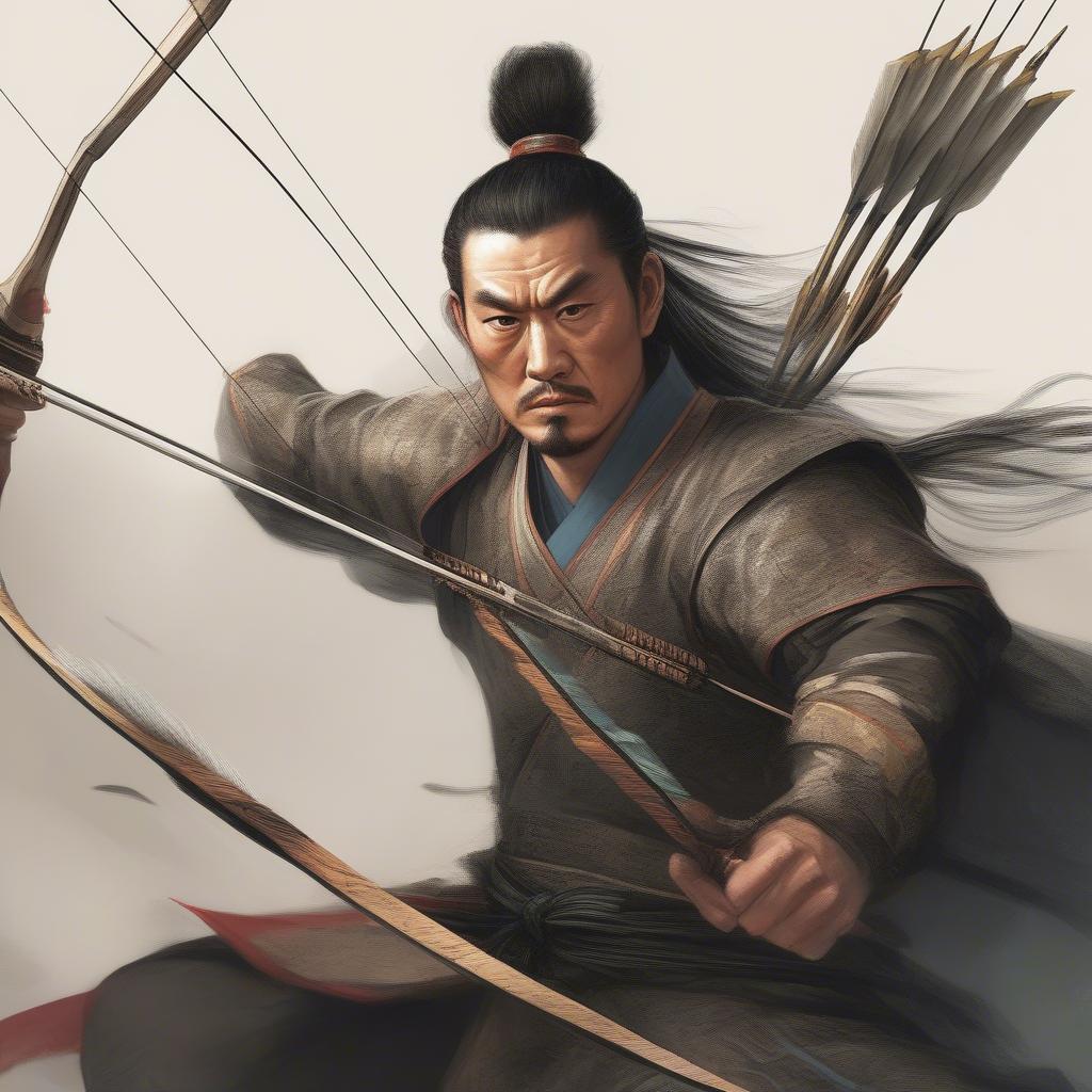 Hoàng Trung bắn cung bách phát bách trúng, thể hiện tài năng vượt trội của vị lão tướng Tam Quốc