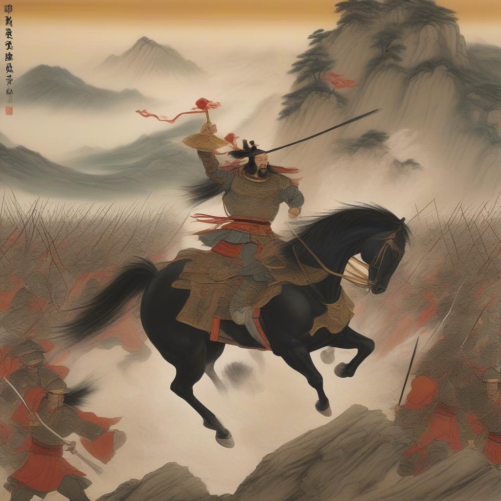 Hình ảnh Hoàng Trung trong trận chiến Định Quân Sơn