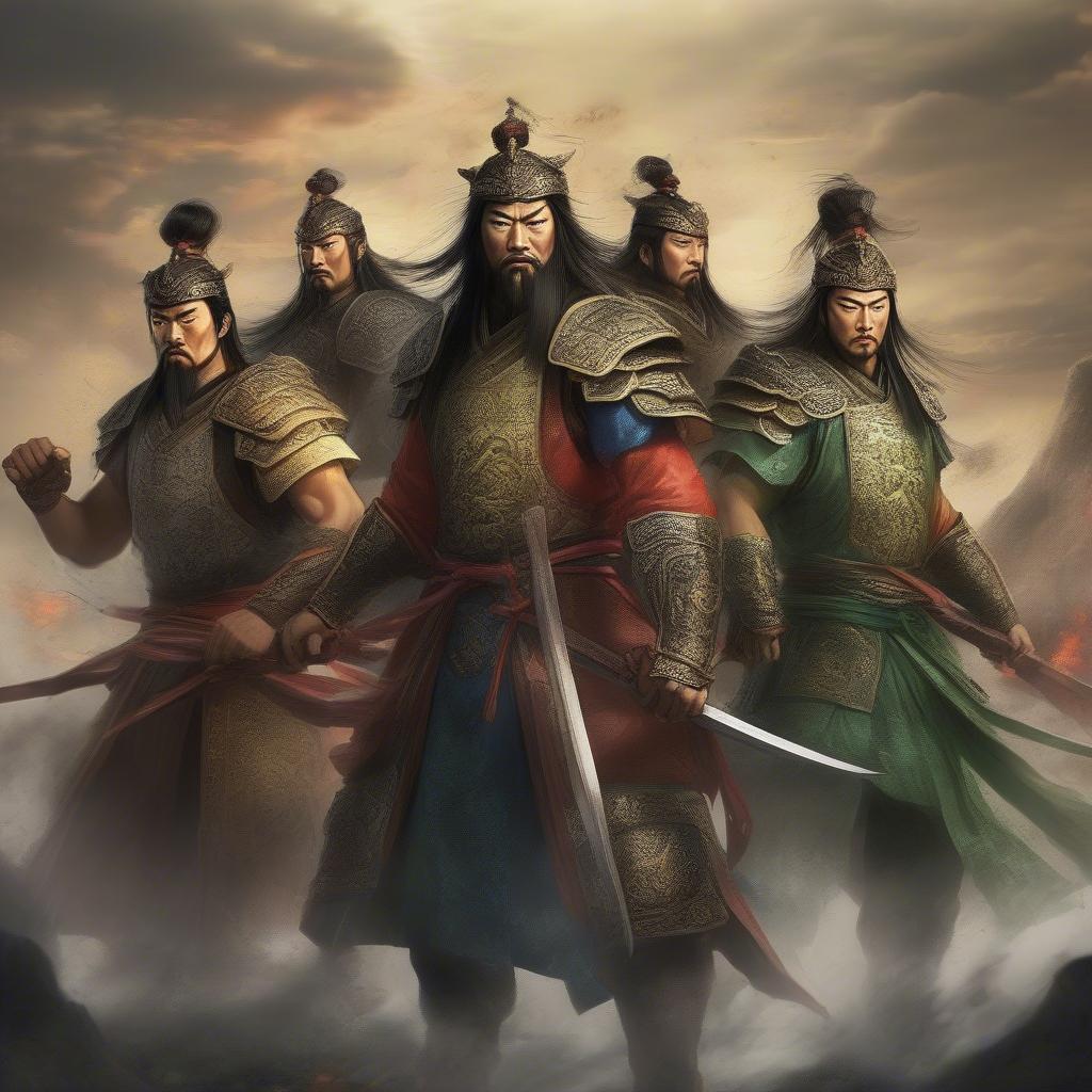 Hình ảnh Ngũ Hổ Tướng của Thục Hán
