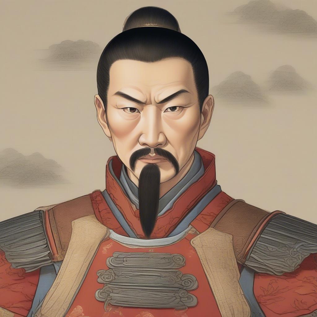 chu thai oai phong lẫm liệt trong bộ giáp tướng quân