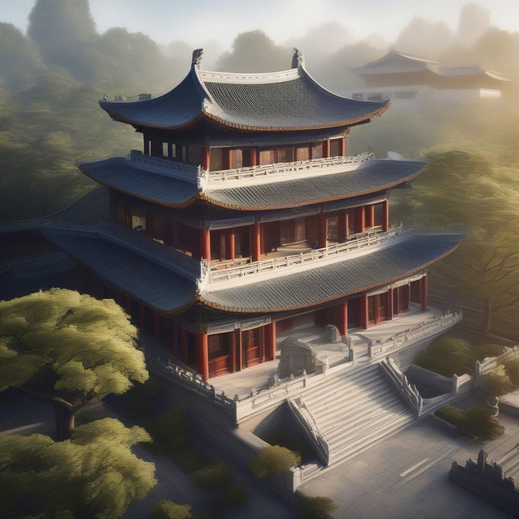 đền thờ lưu bị cổ kính