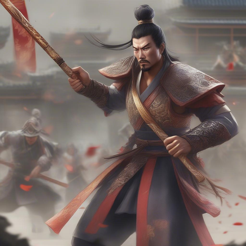Điển Vi dũng mãnh trong một tựa game Tam Quốc