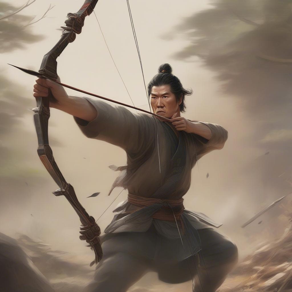 Hàn Đương trổ tài bắn cung bách phát bách trúng