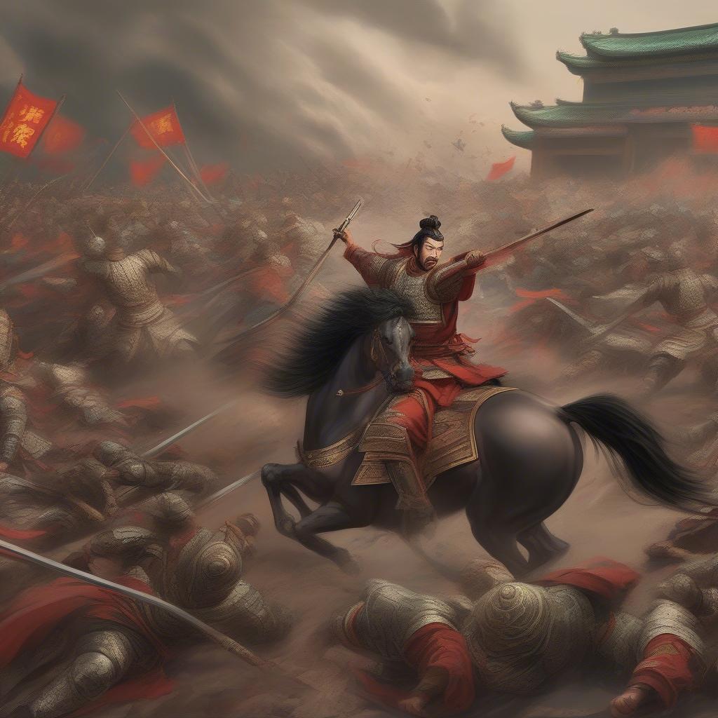 lưu bị ném con giai cứu a đẩu giữa vòng vây quân tào