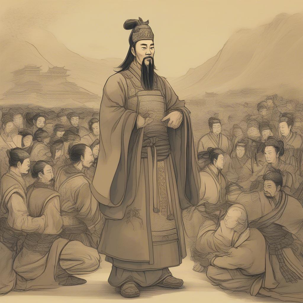 Lưu Bị thể hiện sự nhân đức và quan tâm đến dân chúng, được người dân ủng hộ