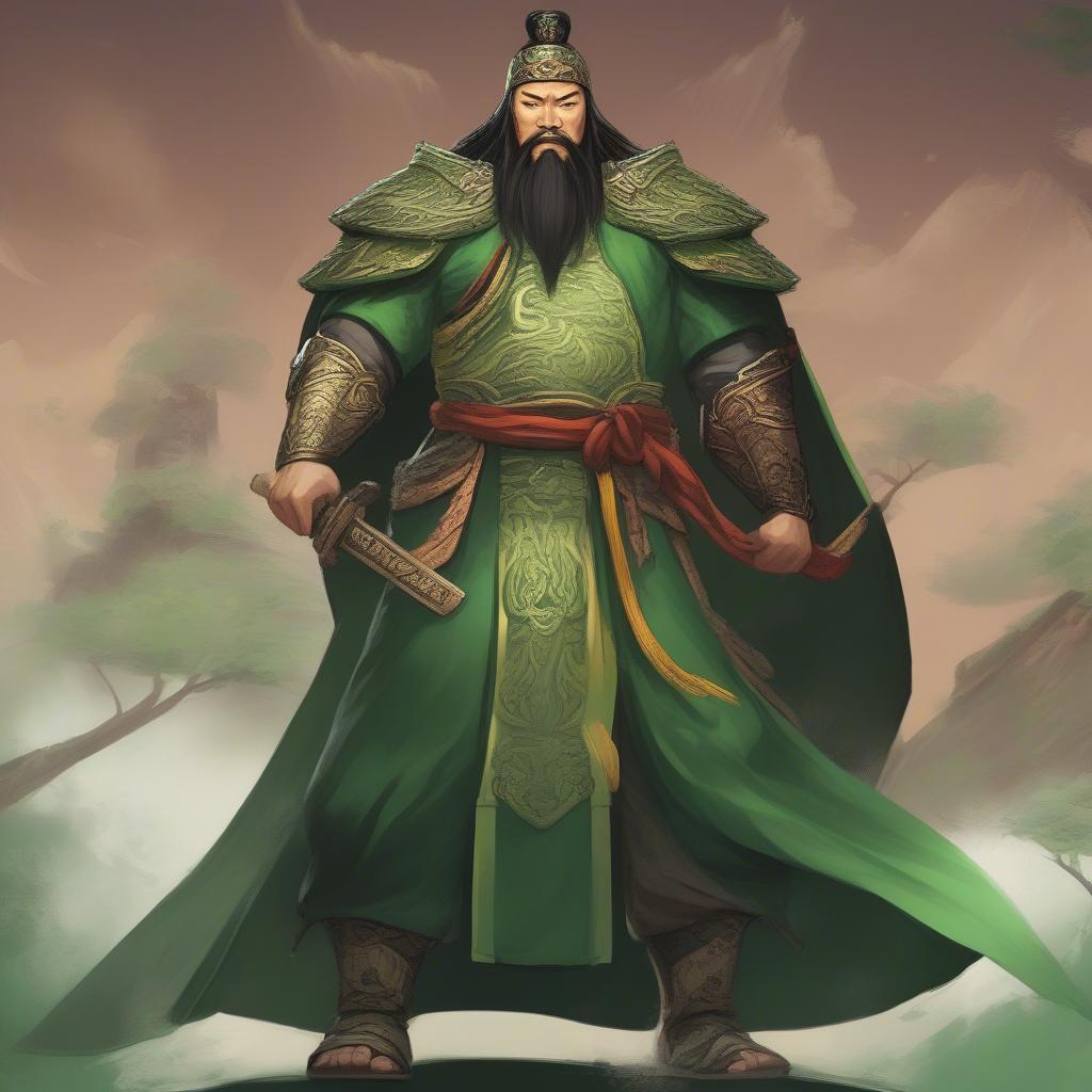 quan vũ được mô tả trong game tam quốc