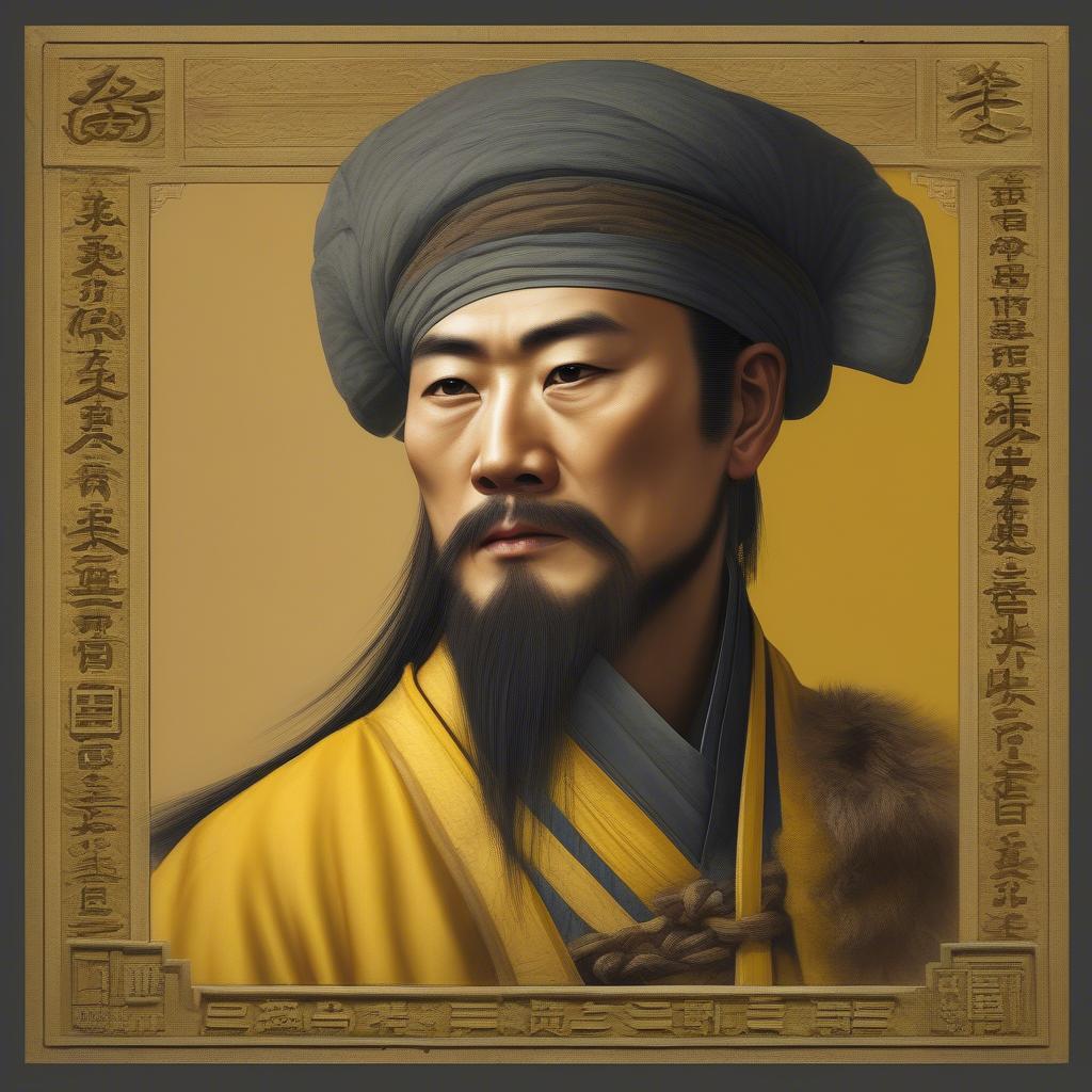 Trương Giác, thủ lĩnh của cuộc khởi nghĩa khăn vàng, giương cao ngọn cờ chống lại triều đình nhà Hán