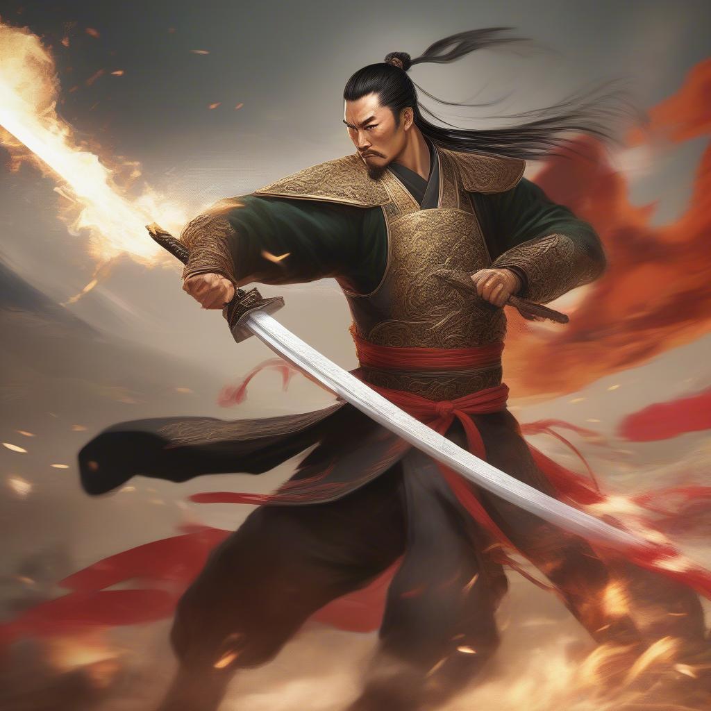 Hình ảnh Từ Hoảng mạnh mẽ trong một trò chơi Tam Quốc