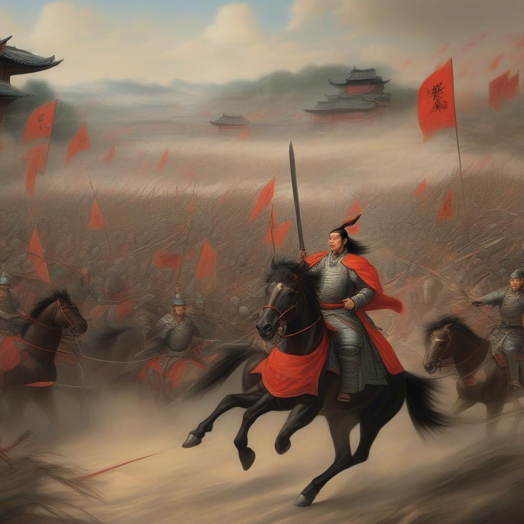 Tư Mã Chiêu lãnh đạo quân đội Tào Ngụy trên chiến trường