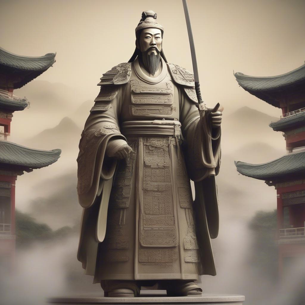 tượng lưu bị uy nghiêm tại đền thờ
