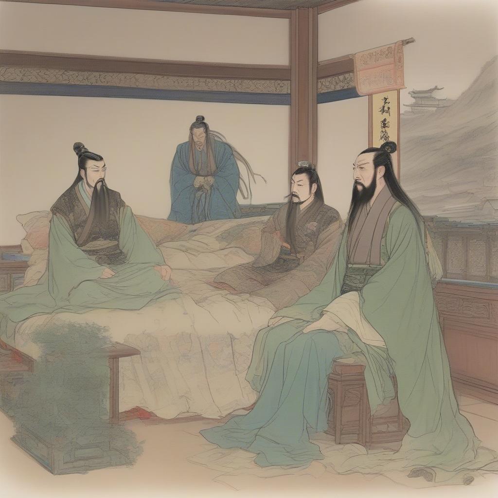 lưu bị dặn dò trước khi qua đời